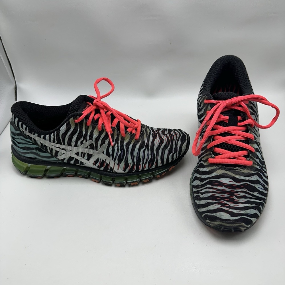 Asics Gel Quantum 360 Running Shoes Womens Zebra T5J6N Sneakers Size 8.5